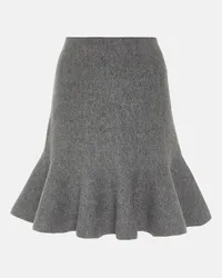 Jil Sander Minigonna in lana e cashmere Grigio