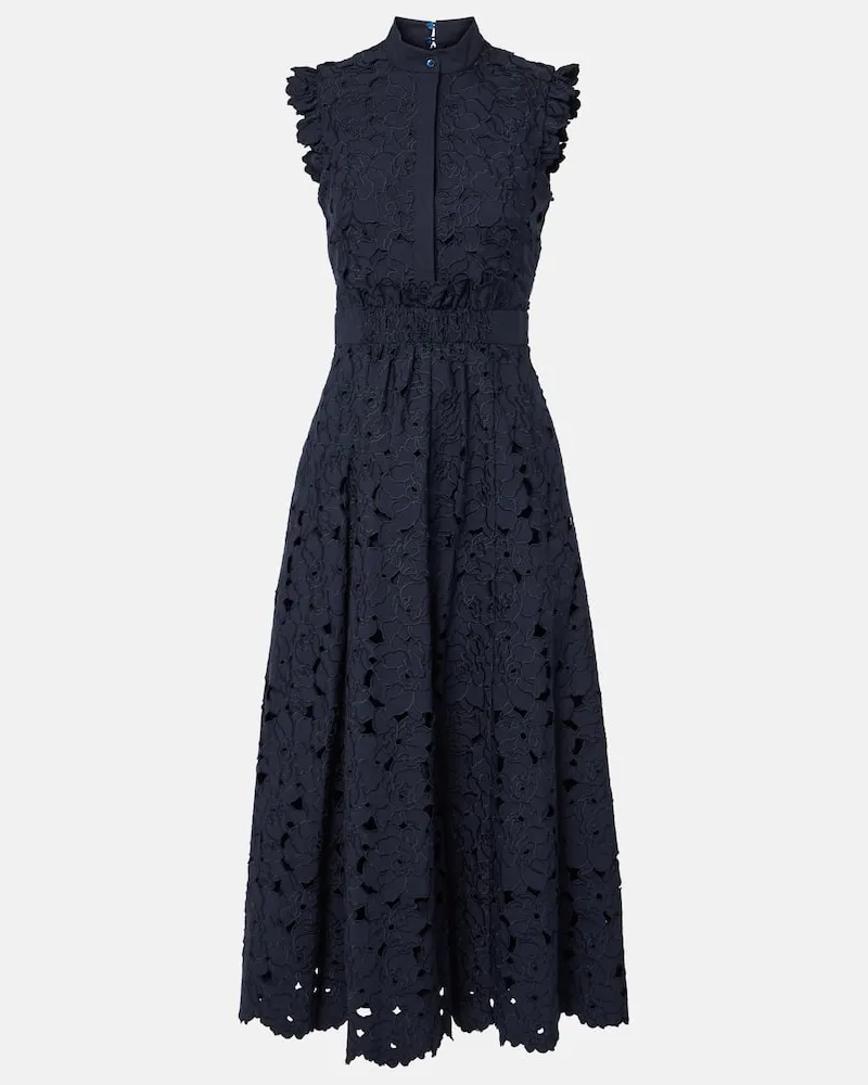 Erdem Abito midi in pizzo Blu