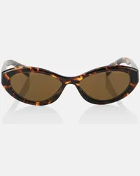 Prada Occhiali da sole cat-eye Symbole Marrone