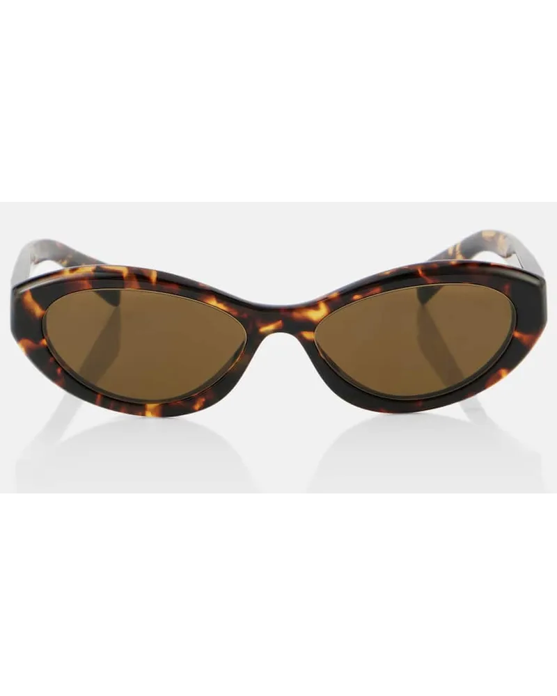 Prada Occhiali da sole cat-eye Symbole Marrone