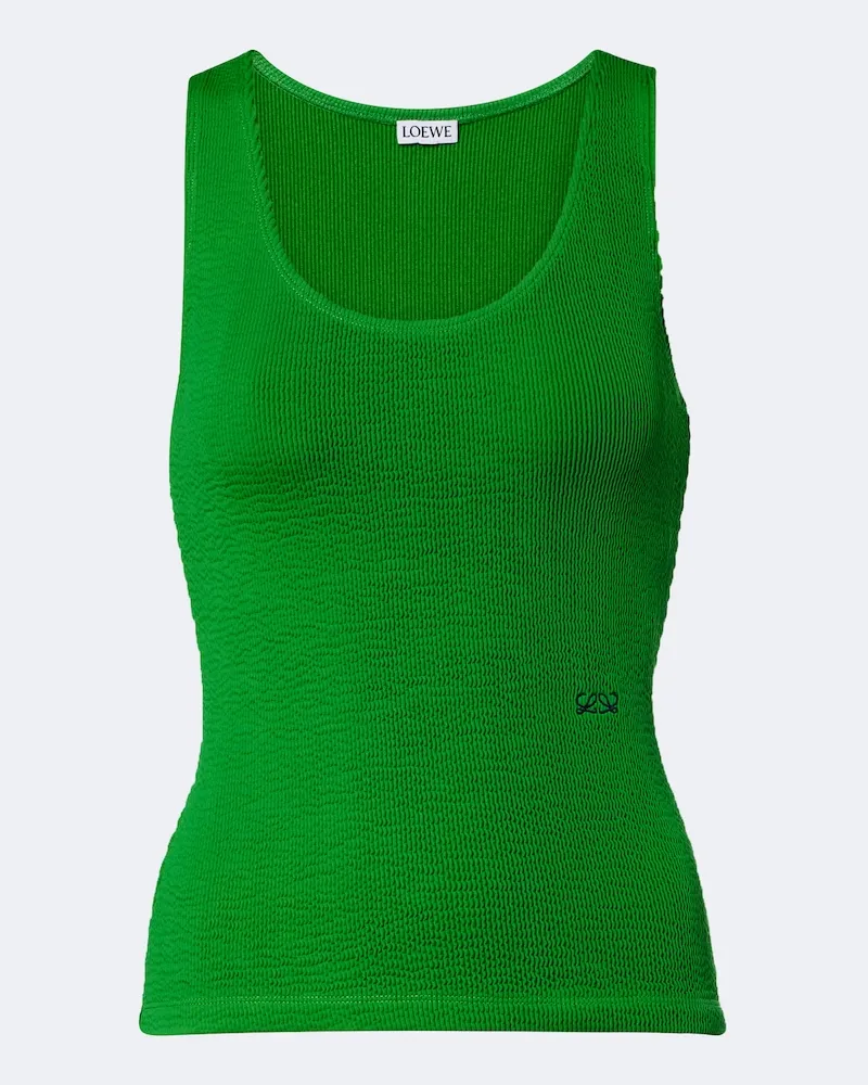 Loewe Top Double L in jersey Verde