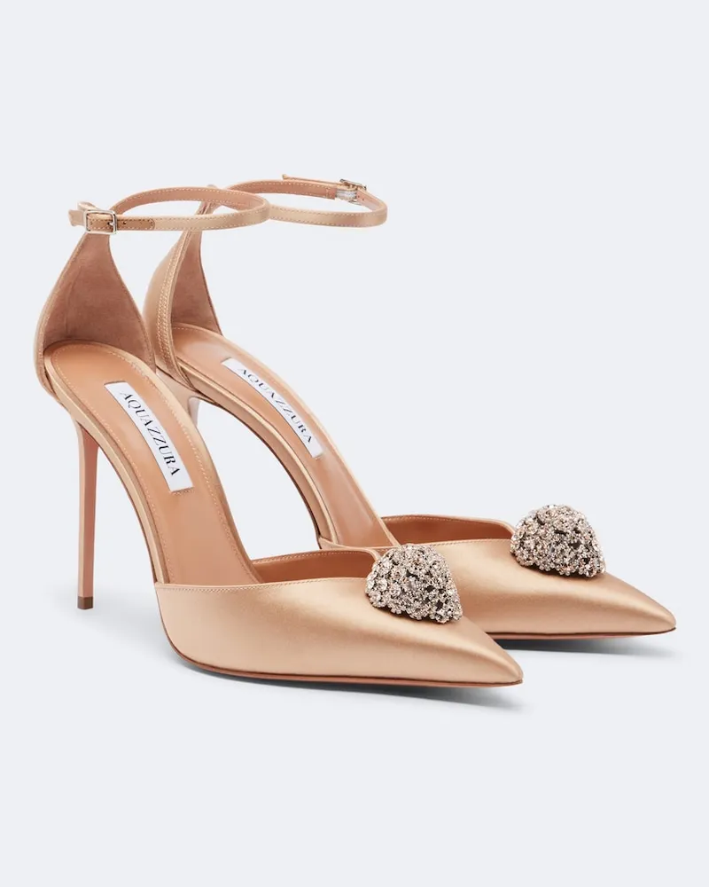Aquazzura Pumps slingback Drop in satin Rosa