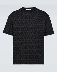 Valentino Garavani T-shirt Toile Iconographe in cotone Nero