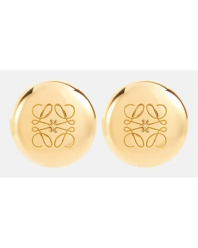 Loewe Orecchini Anagram Pebble in argento sterling Oro