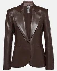 Norma Kamali Blazer in similpelle Marrone