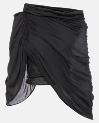 Rick Owens Top asimmetrico in jersey di cotone Nero