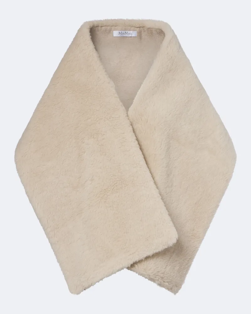Max Mara Sciarpa in shearling Bianco