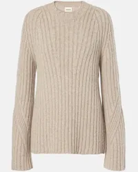 KHAITE Pullover Calvin in cashmere Beige