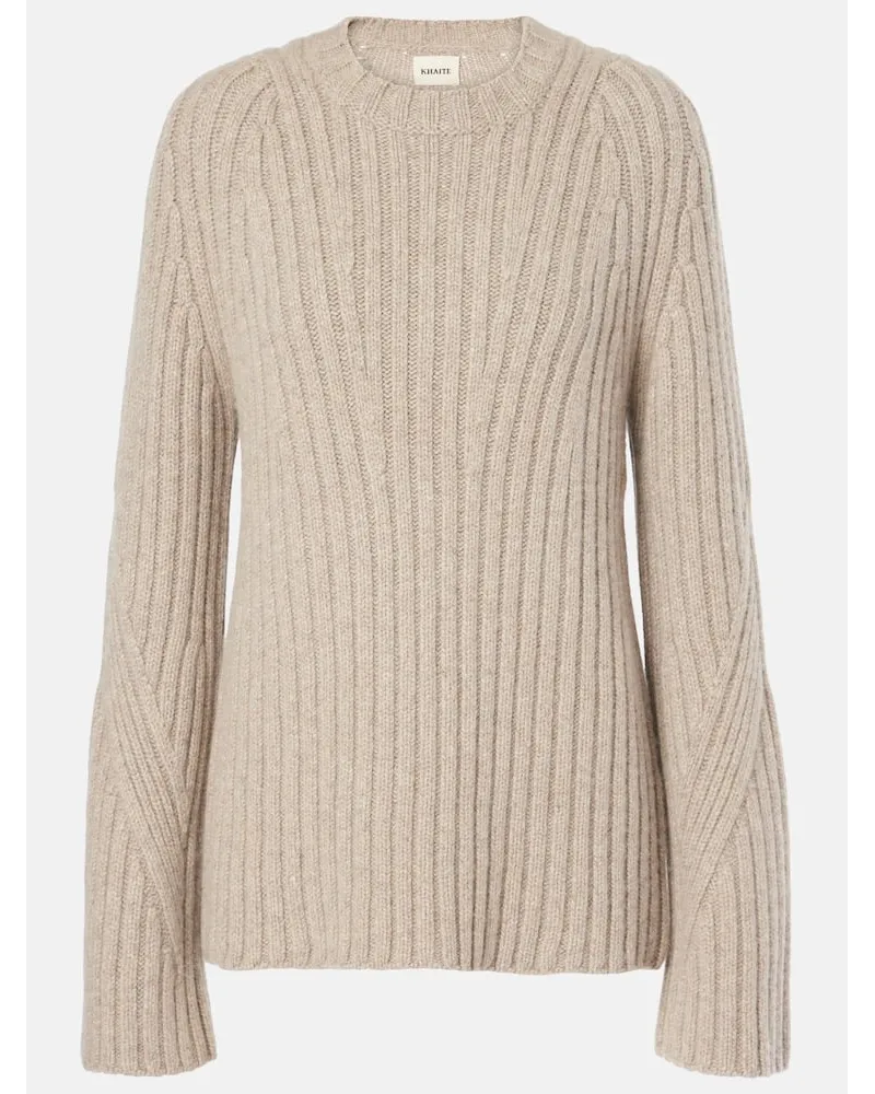 KHAITE Pullover Calvin in cashmere Beige