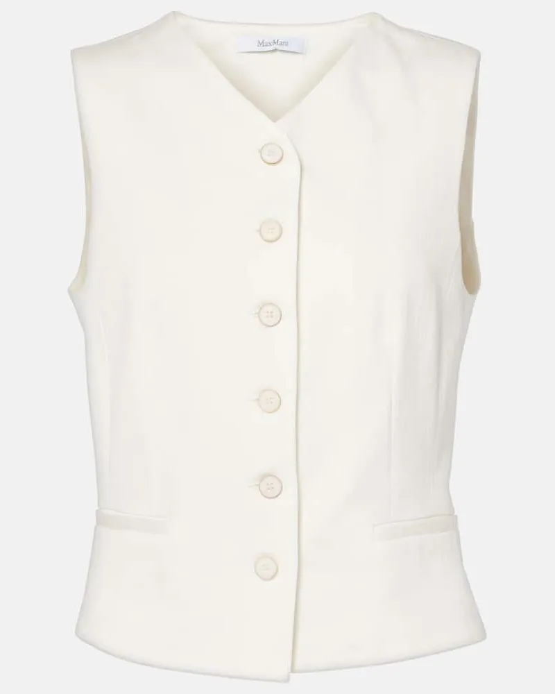 Max Mara Gilet in cotone Bianco