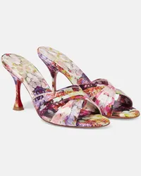 Christian Louboutin Sandali Nicol Is Back in raso di seta Multicolore