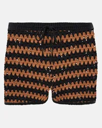 STAUD Shorts Samara in crochet di cotone Multicolore