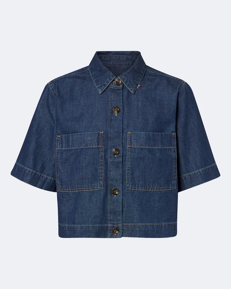 Veronica Beard Camicia di jeans Spruce in cotone Blu