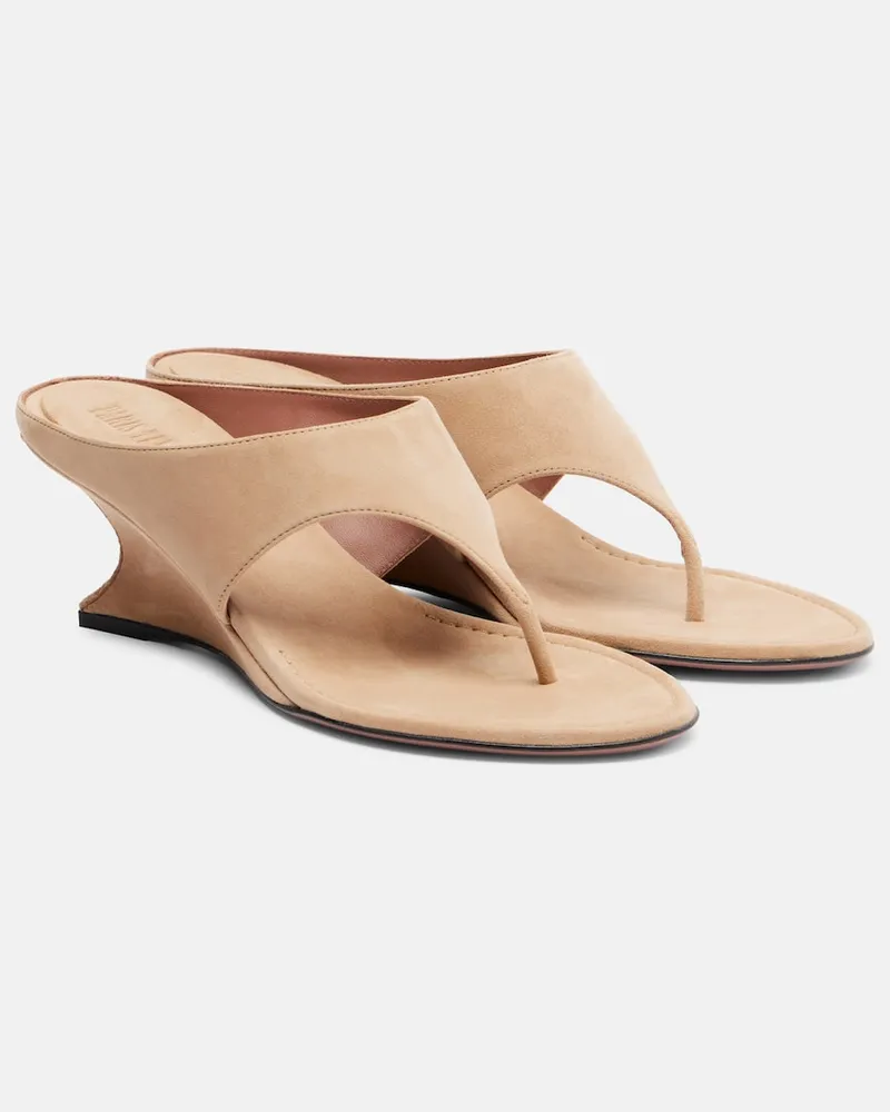 Paris Texas Sandali infradito Nina in suede Beige