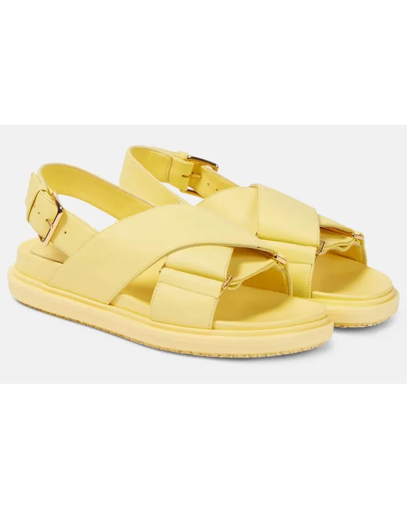 Marni Sandali Fussbett in pelle Giallo