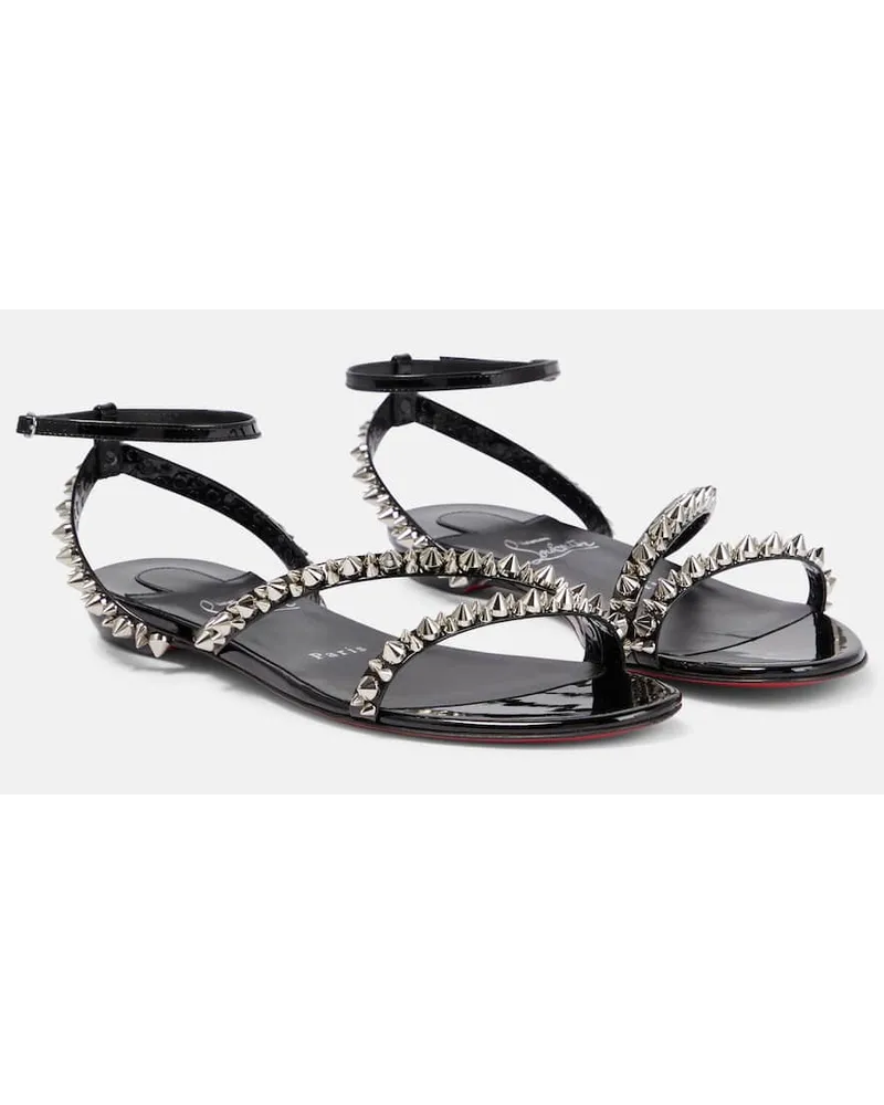 Christian Louboutin Sandali Mafaldina Spikes in pelle Nero