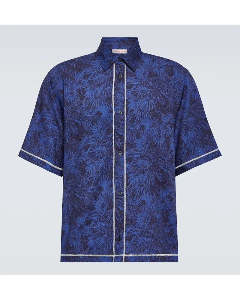 Orlebar Brown Camicia bowling Fielder Blu