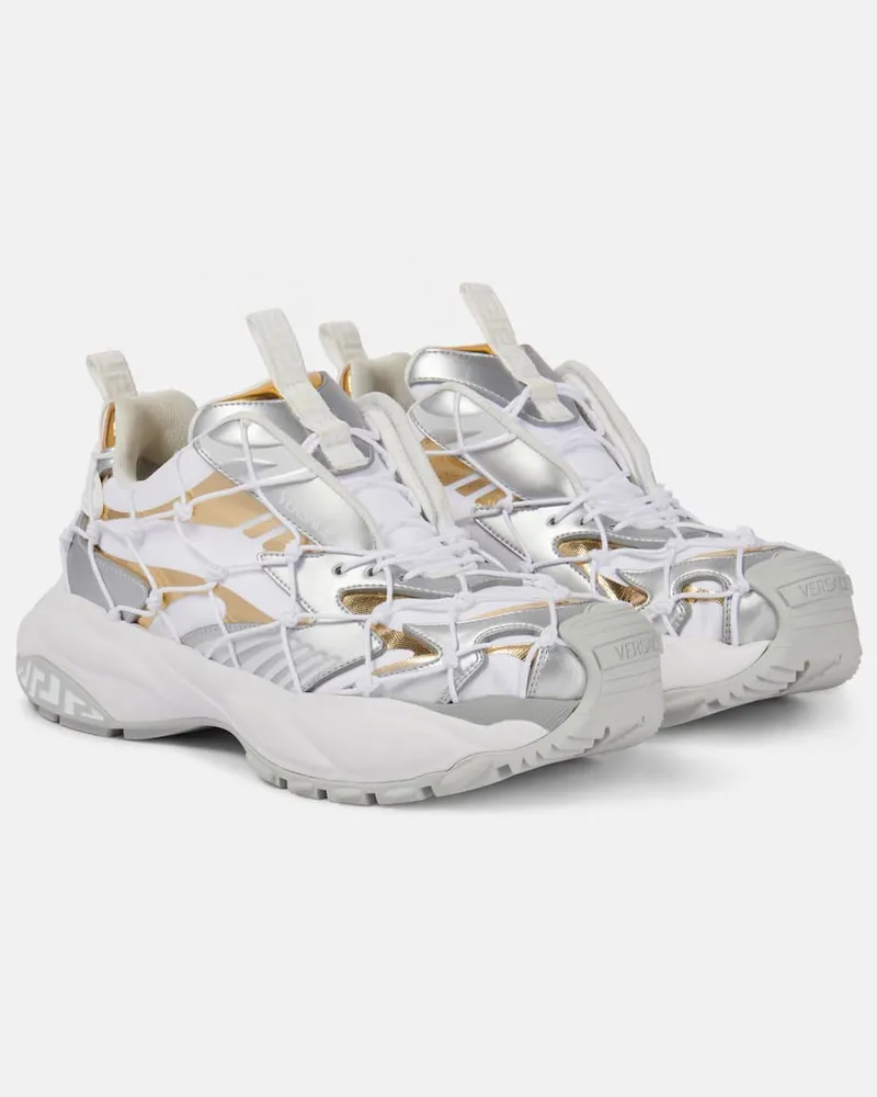 Versace Sneakers Mercury con pelle Argento