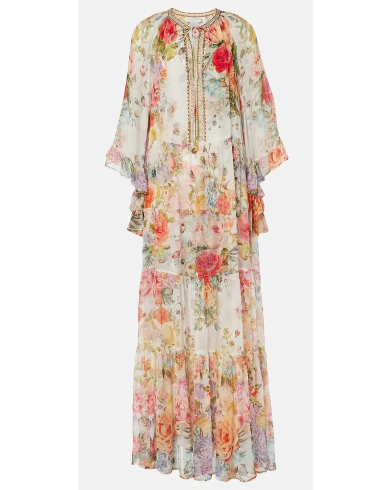 Camilla Abito lungo Sew Yesterday in seta Multicolore