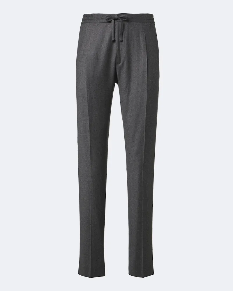 LARDINI Pantaloni slim in lana e cashmere Grigio