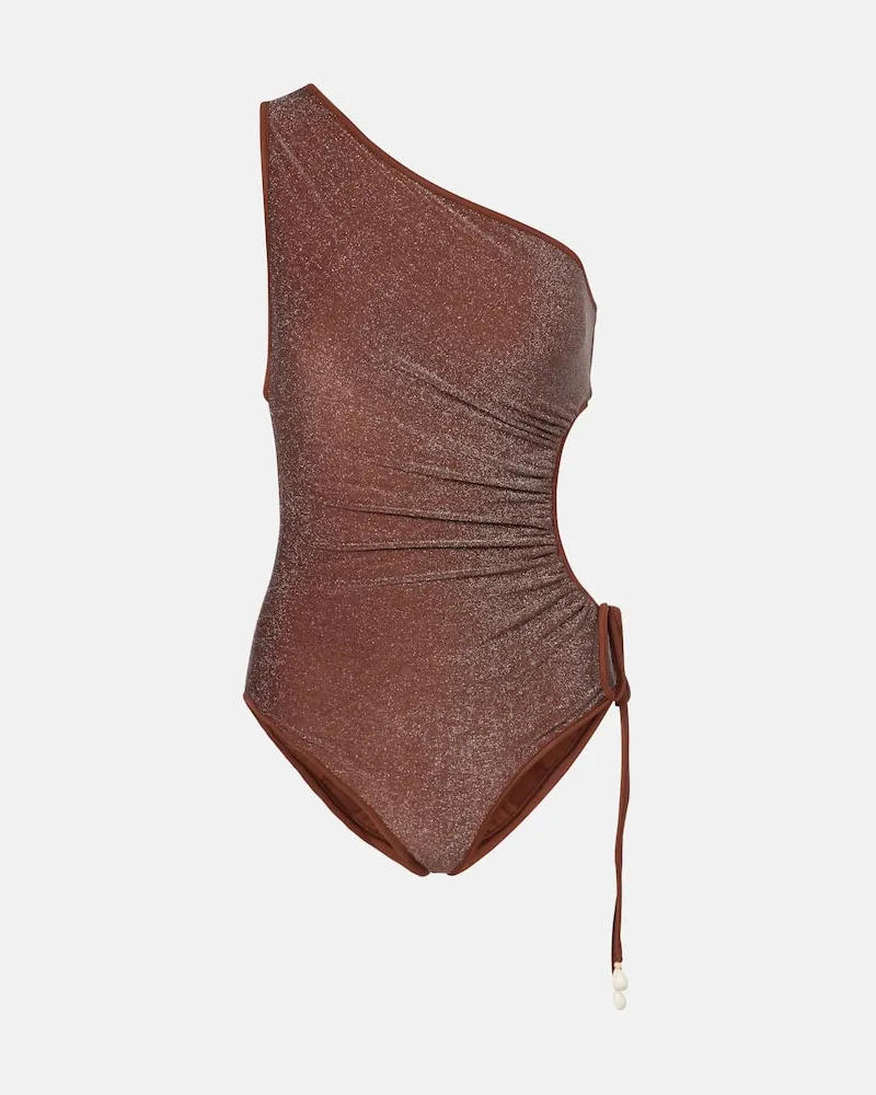 Johanna Ortiz Costume intero Whispering con cut-out Marrone
