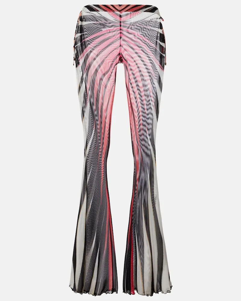 Roberto Cavalli Pantaloni flared con stampa Multicolore