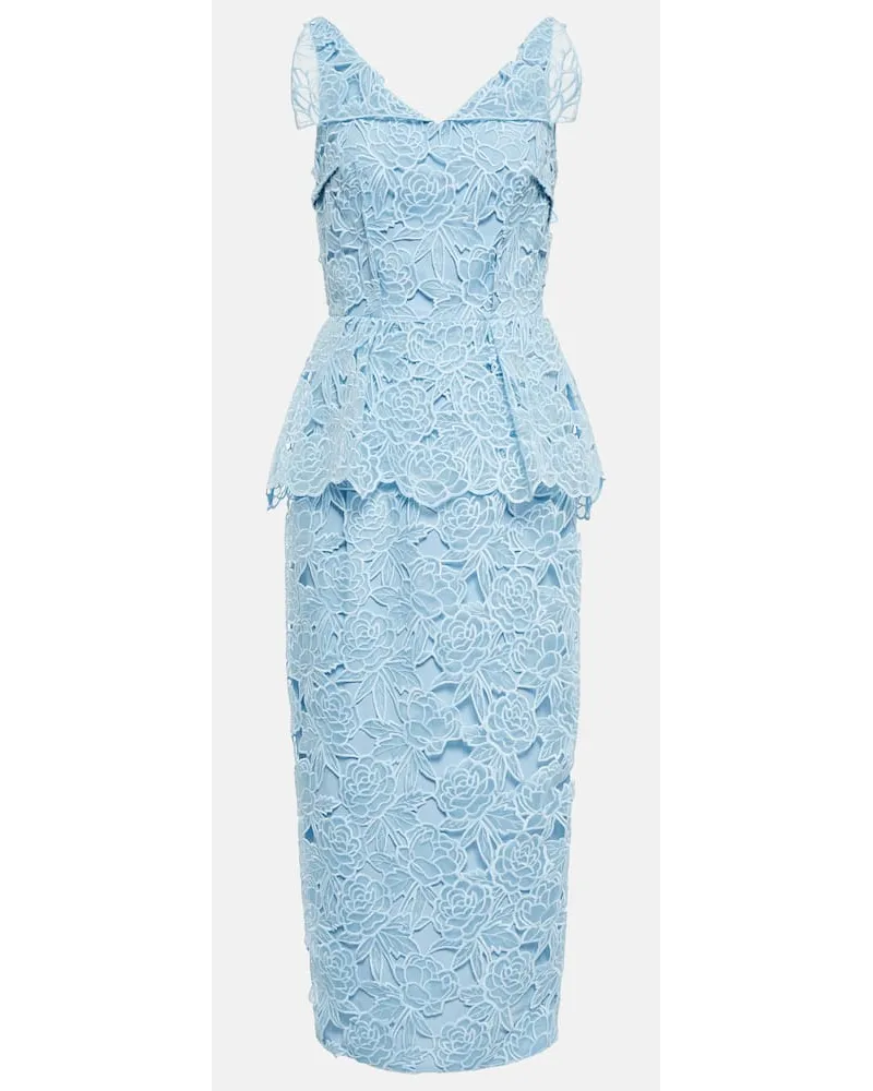 EMILIA WICKSTEAD Abito midi Maesa in pizzo Blu