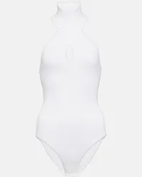 Alaïa Alaïa Body con scollo all’americana Bianco