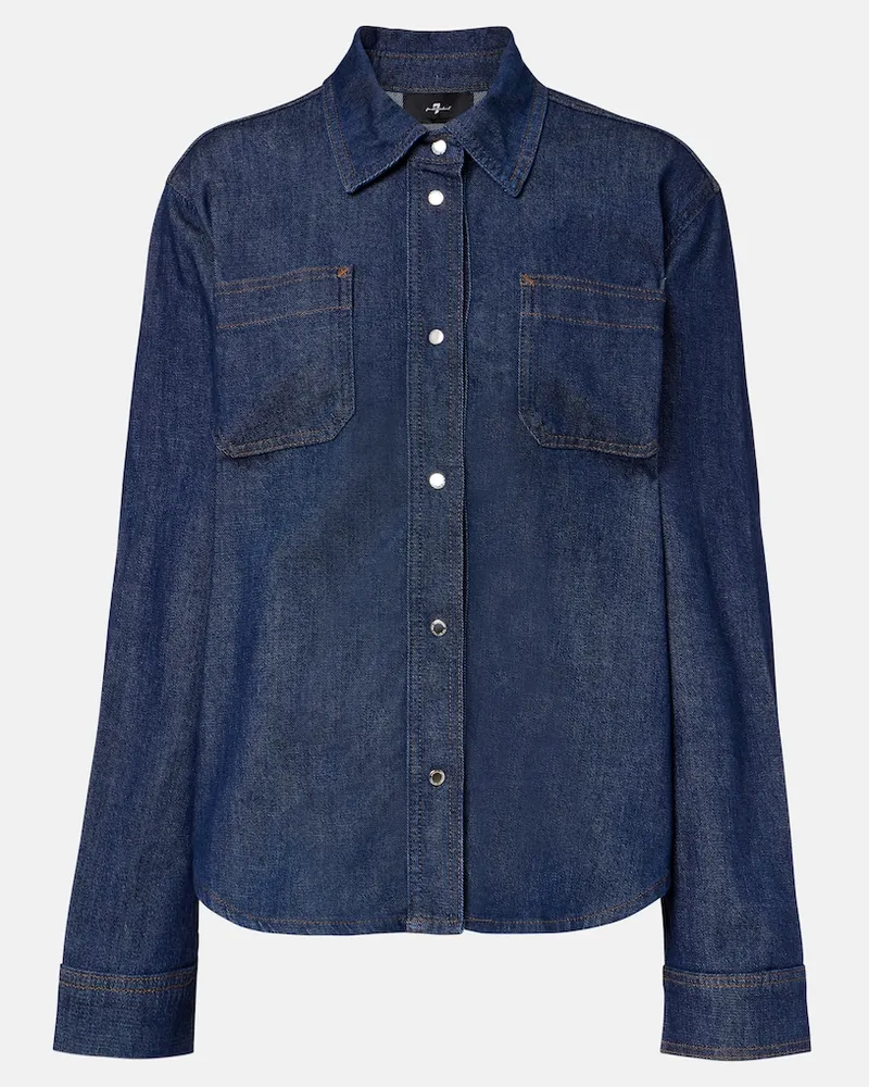 7 for all mankind Camicia Utility Blu