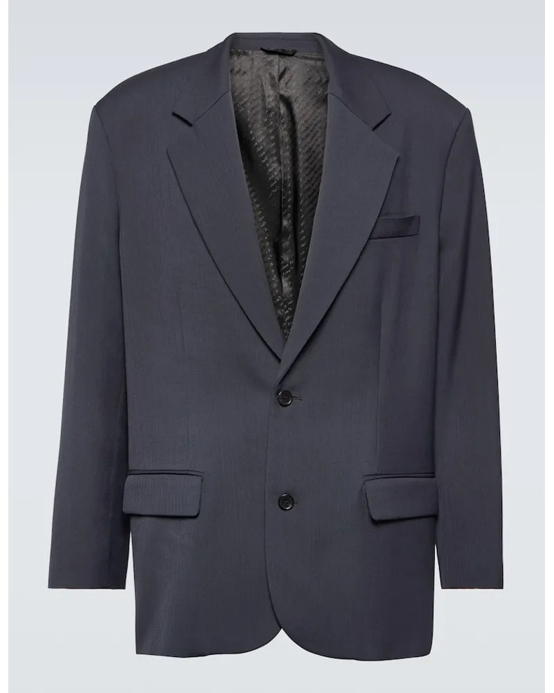 Acne Studios Blazer oversize in misto lana Nero