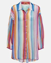 Missoni Camicia in misto cotone a zig-zag Multicolore