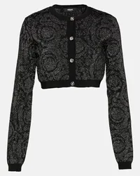 Versace Cardigan cropped Barocco Nero