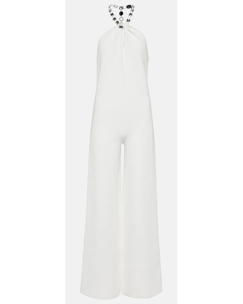 GALVAN Jumpsuit Globe Cleopatra con decorazioni Bianco