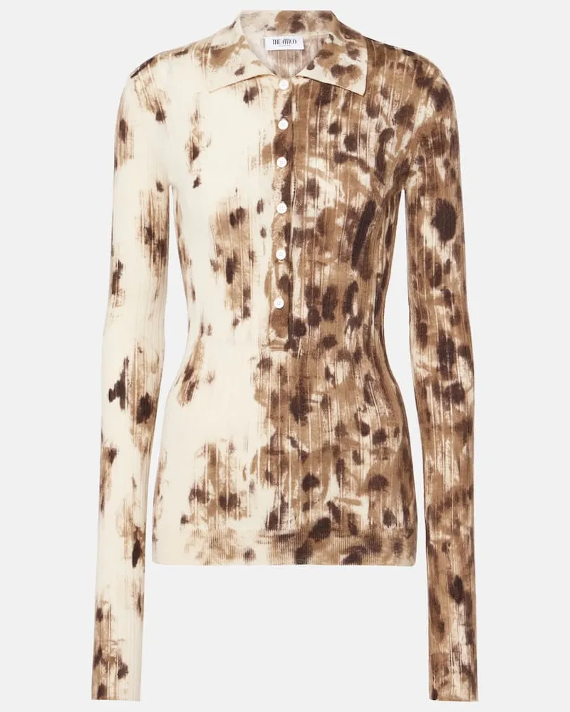 ATTICO Polo in cashmere e seta Beige