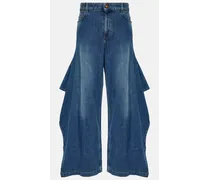 Burberry Jeans a gamba larga e vita alta Blu
