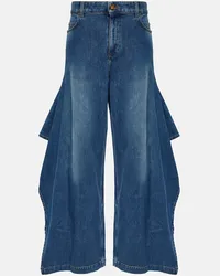 Burberry Jeans a gamba larga e vita alta Blu