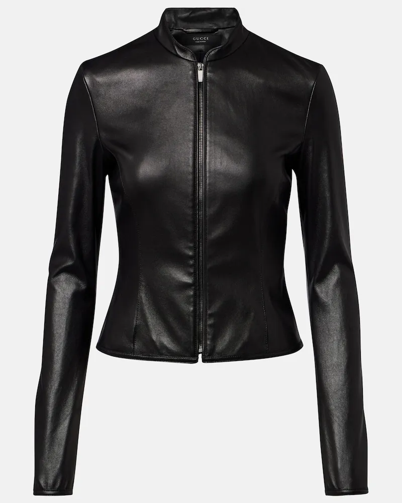 Gucci Giacca in pelle Nero
