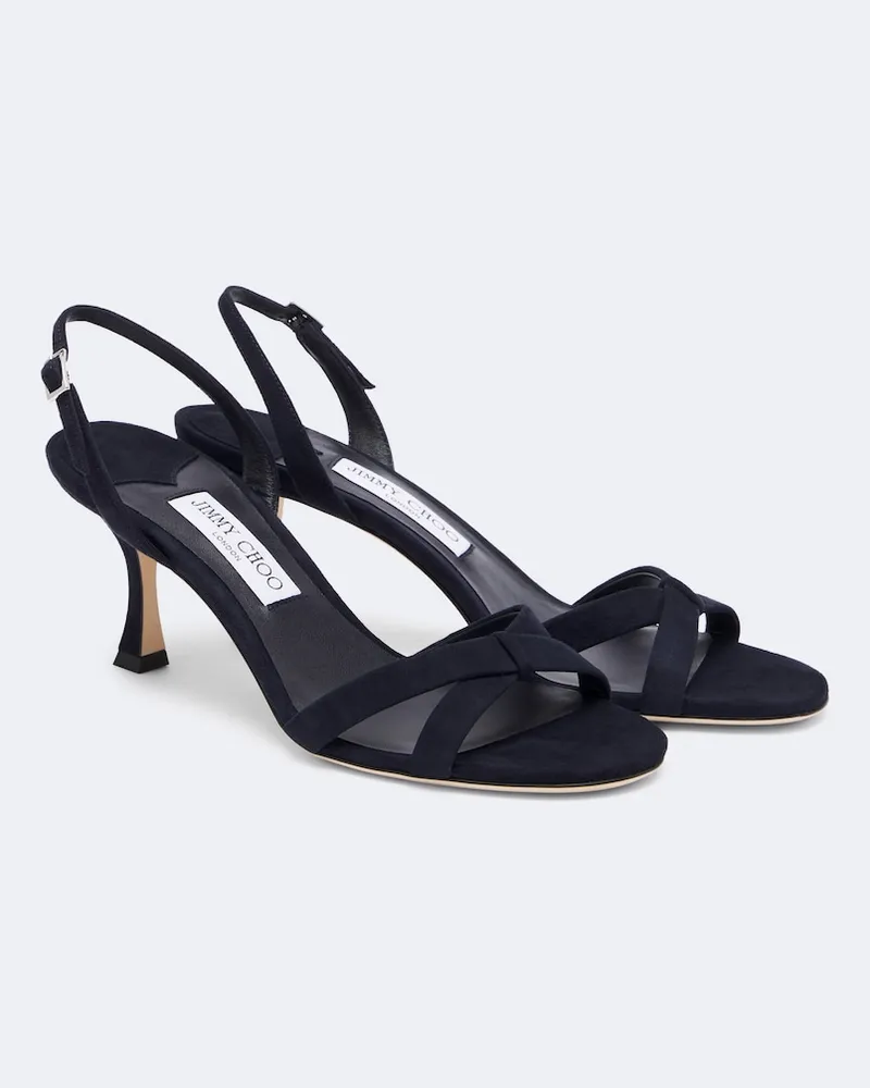 Jimmy Choo Sandali slingback Elsy in suede Blu