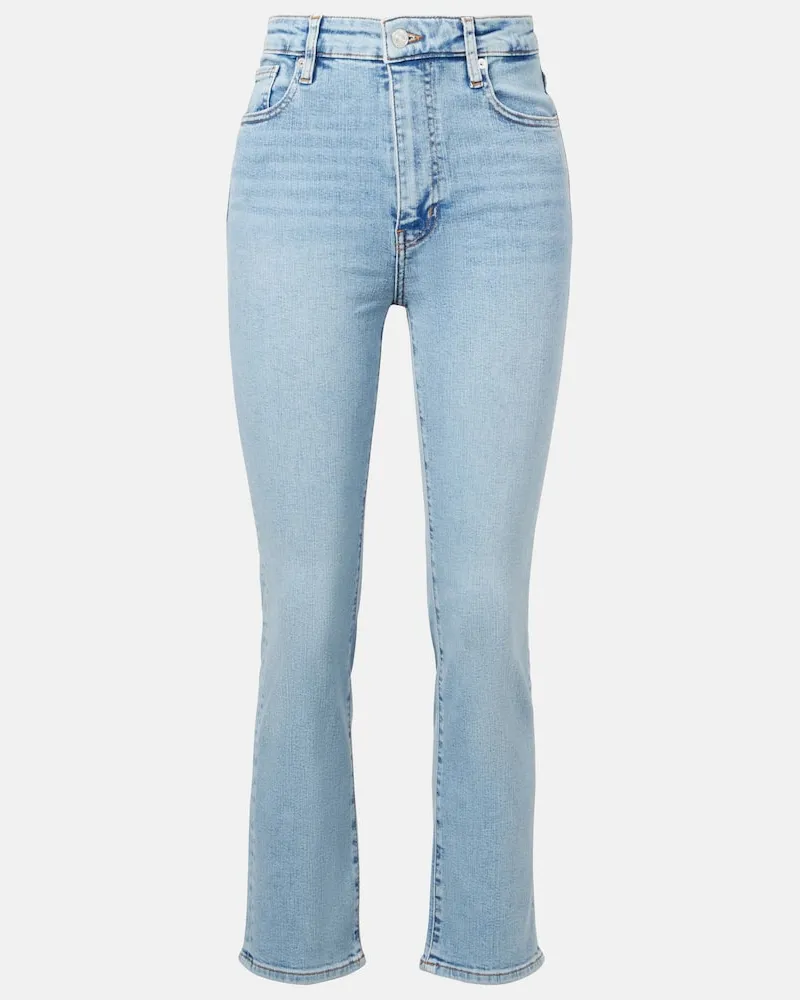 Frame Denim Jeans regular Pencil Crop a vita alta Blu