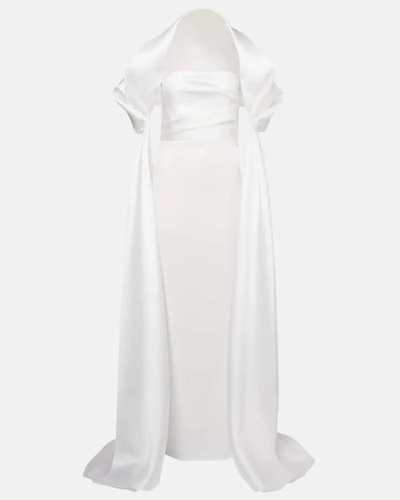 Solace London Abito bustier Vera in raso Bianco