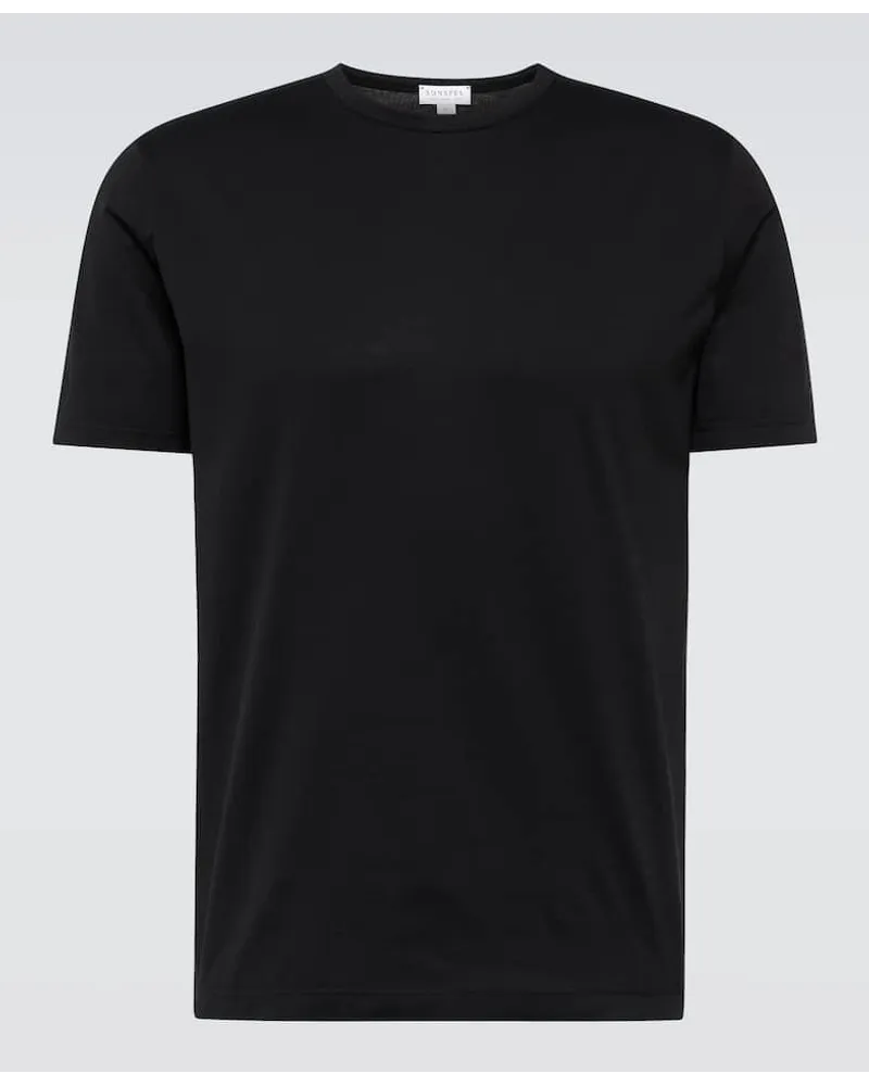 Sunspel T-shirt Classic  in cotone Nero