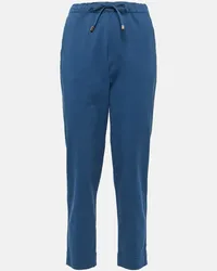 Max Mara Pantaloni cropped Terreno in cotone Blu