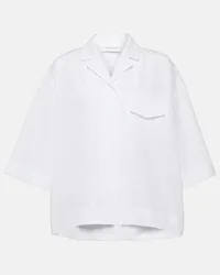 SPORTMAX Camicia oversize Parole in cotone Bianco