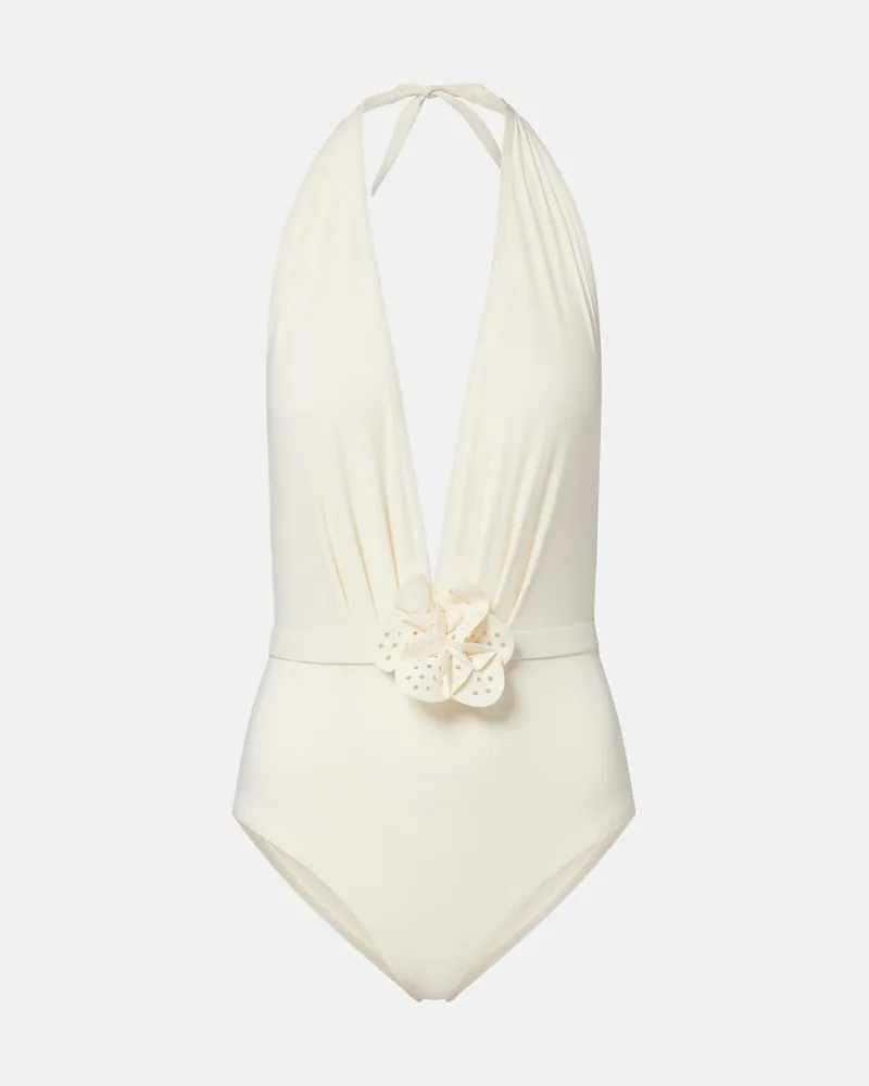 Karla Colletto Costume intero Rosetta Bianco