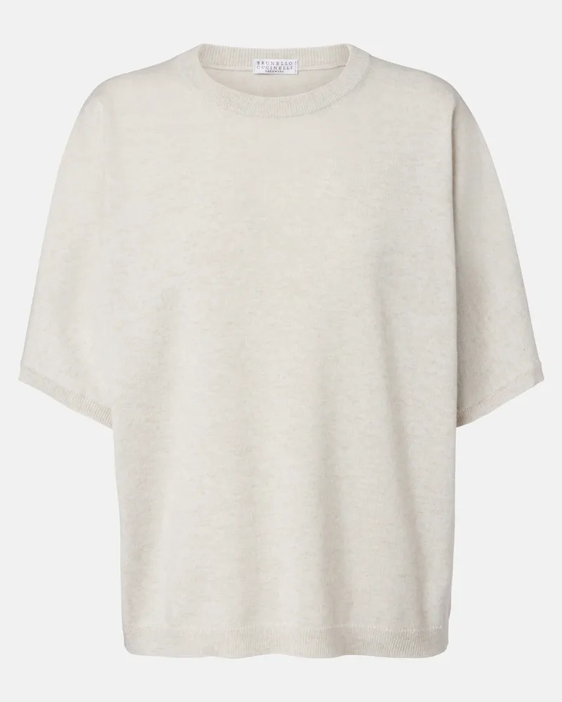 Brunello Cucinelli Pullover in cashmere Bianco