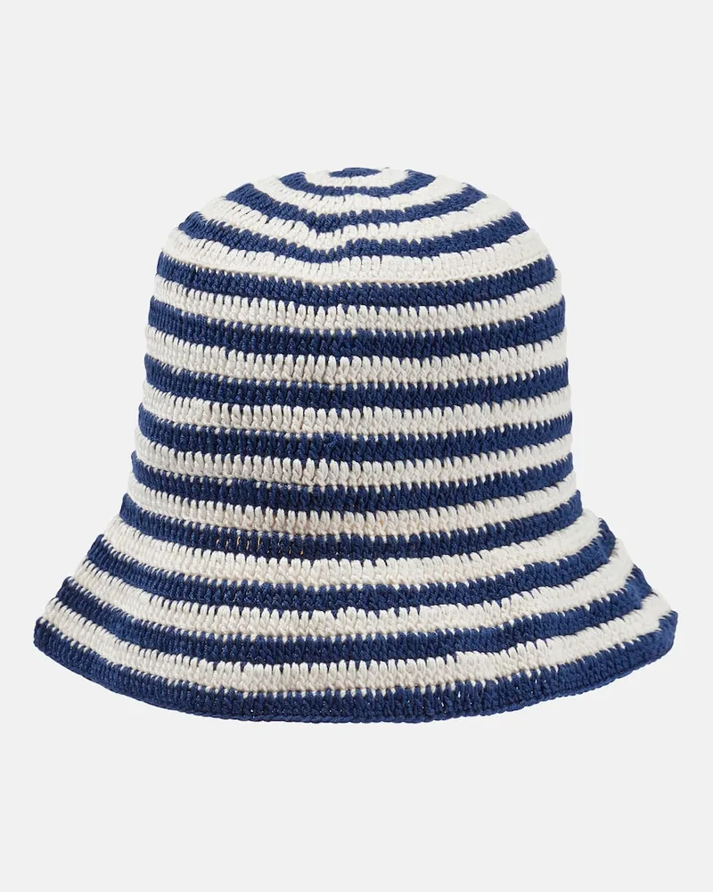 Anna Kosturova Cappello da pescatore in crochet a righe Multicolore
