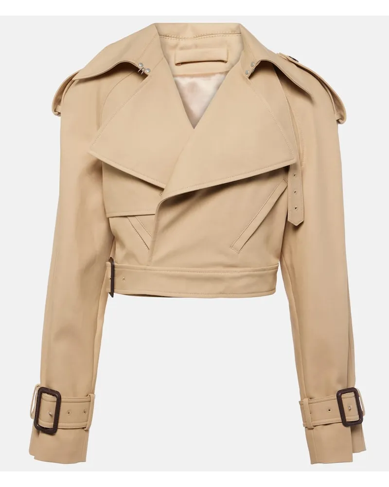 WARDROBE.NYC Giacca cropped in cotone Neutro