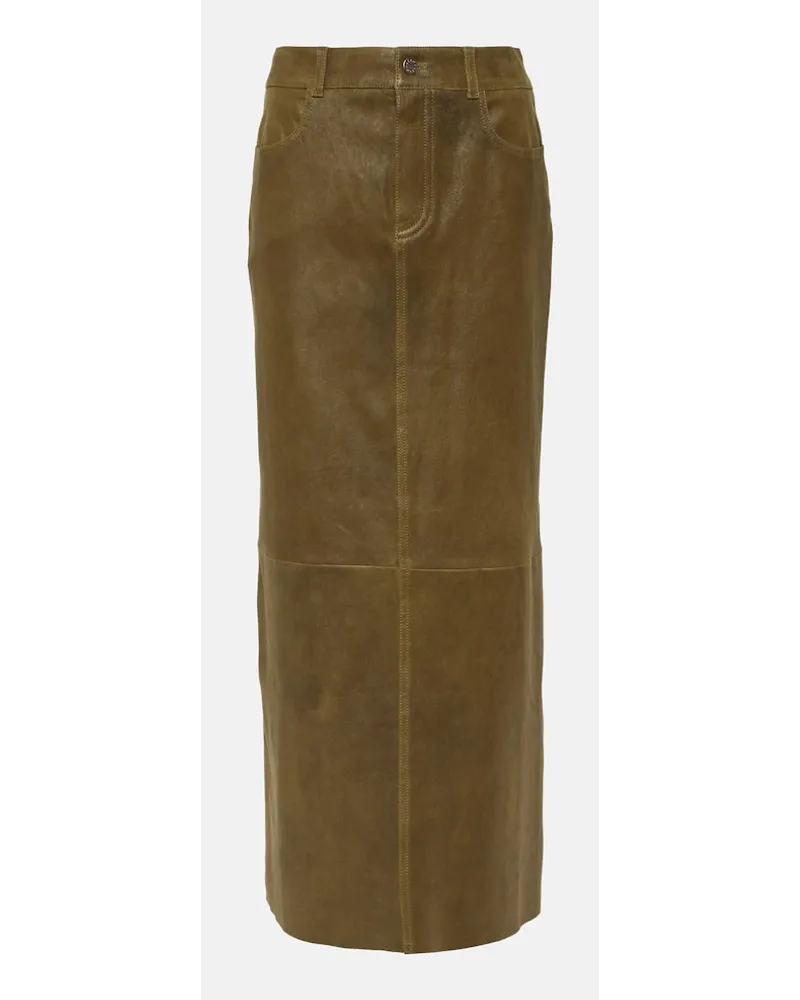 Stouls Gonna midi Beth in pelle Verde