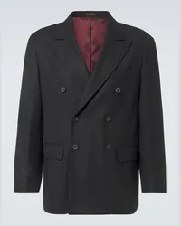 Rubinacci Blazer doppiopetto in lana Nero