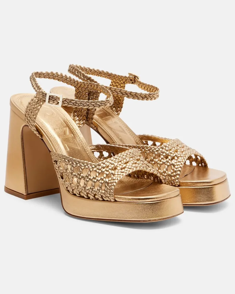 SOULIERS MARTINEZ Sandali Cheyenne in pelle metallizzata Oro